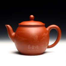 【秋水壶】宜兴紫砂名家 名家紫砂壶 王品荣紫砂壶 朱泥紫砂壶