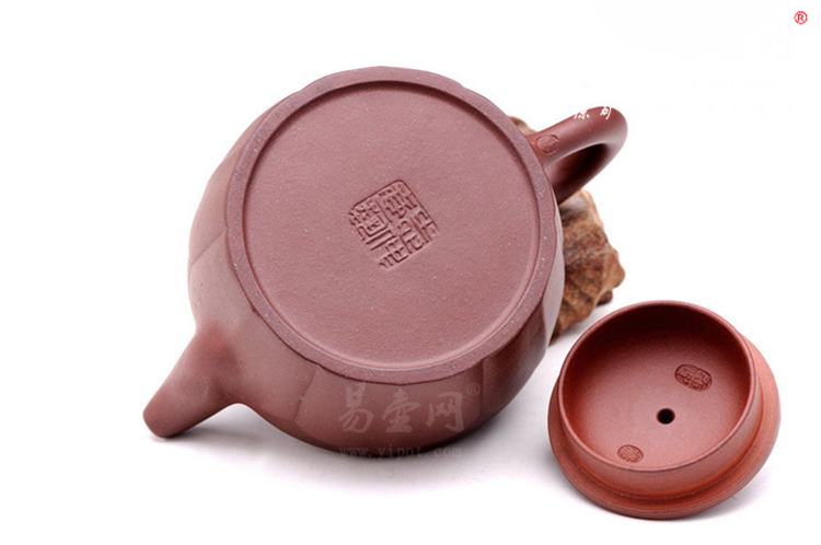 【莲花】宜兴紫砂壶名家 杨志仲紫砂壶作品 原矿红皮龙