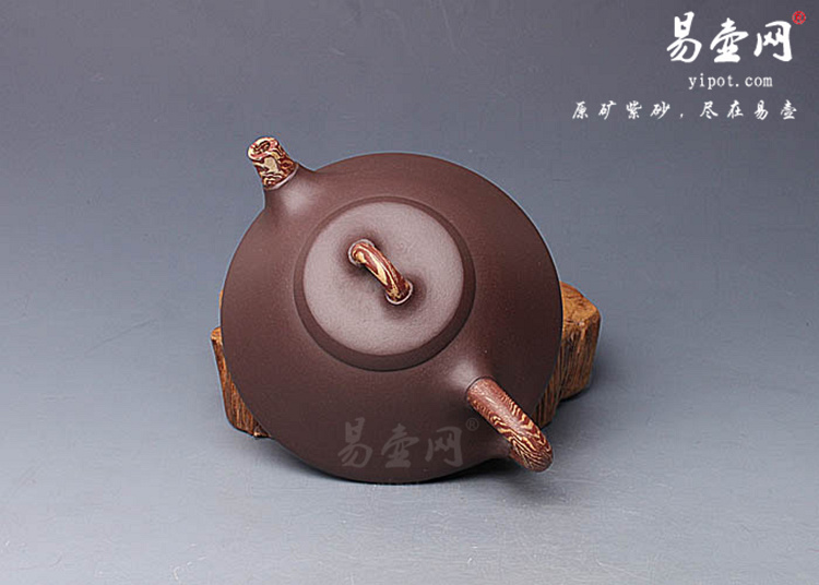【绞泥石瓢】宜兴紫砂壶名家 卢宁刚紫砂壶作品 原矿紫泥