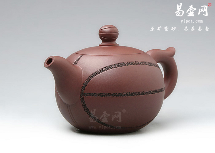 【篮球壶】宜兴紫砂壶名家 卢宁刚紫砂壶作品 原矿底槽清