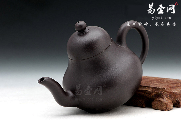 【思亭】宜兴紫砂壶名家 冯勤芳紫砂壶作品 原矿黑拼紫