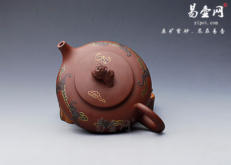 【祥瑞有福】宜兴紫砂壶名家 丁小明紫砂壶作品 原矿紫泥