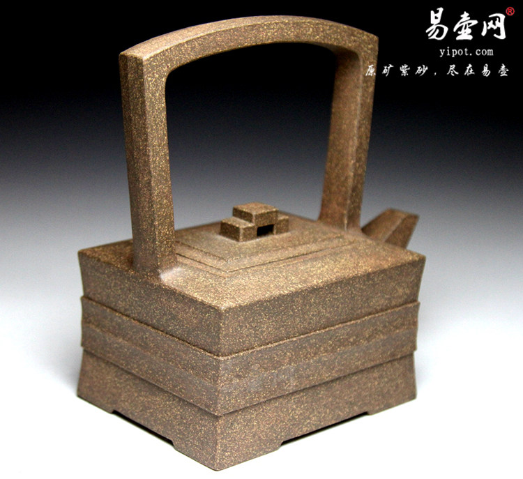 【玉带提梁】江苏省大师 宜兴紫砂壶名家 汤鸣皋紫砂茶壶图片