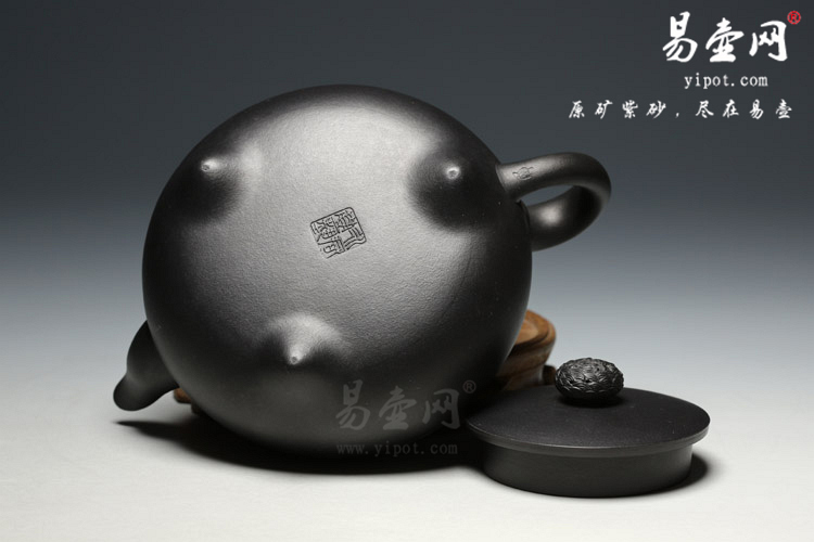 【玄武】宜兴紫砂壶名家 叶永君紫砂壶 原矿黑墨泥