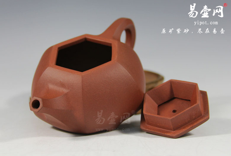 方器紫砂壶名家：许俊六方石瓢壶图片