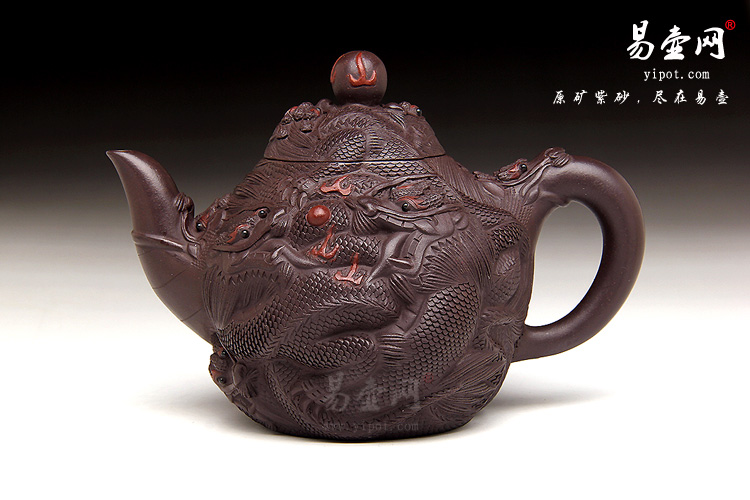 宜兴紫砂壶名家：葛岳纯小九龙至尊壶图片