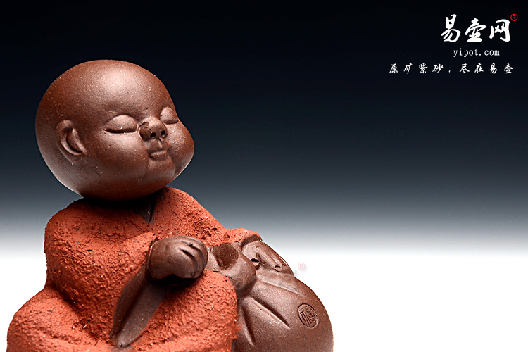 紫砂茶宠：钱袋小和尚紫砂茶宠图片