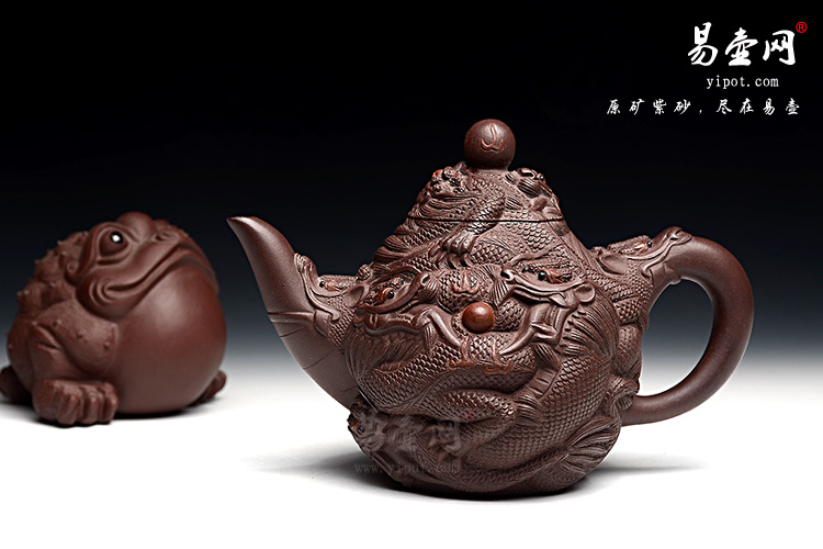 高档紫砂壶，宜兴葛岳纯紫砂壶，葛岳纯巅峰之作，九龙至尊壶
