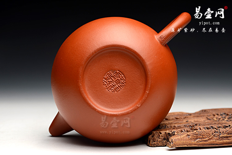程建云紫砂壶，朱泥掇球壶图片