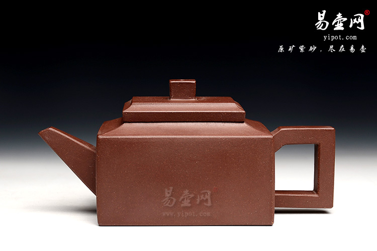 宜兴紫砂壶名家：许俊小四方紫砂壶图片