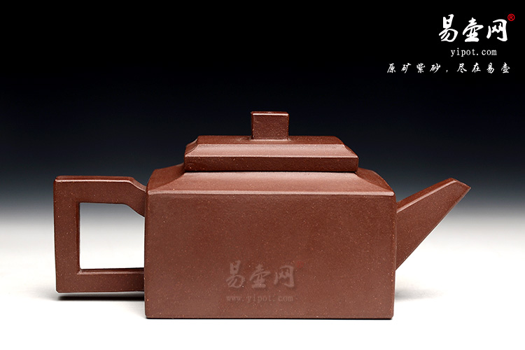 宜兴紫砂壶名家：许俊小四方紫砂壶图片