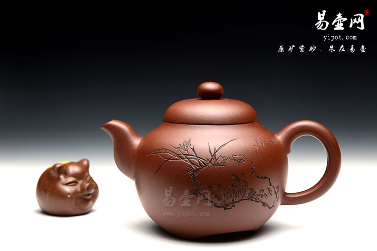 余志平玉灵壶图片，底槽清紫砂壶图片