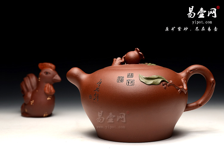 宜兴吴秋平紫砂壶，石榴壶图片，大品花器作品