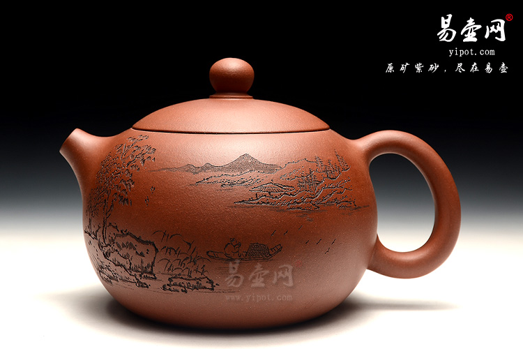 宜兴黄叶萍紫砂壶，大品西施壶图片