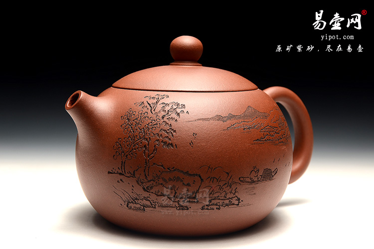 宜兴黄叶萍紫砂壶，大品西施壶图片