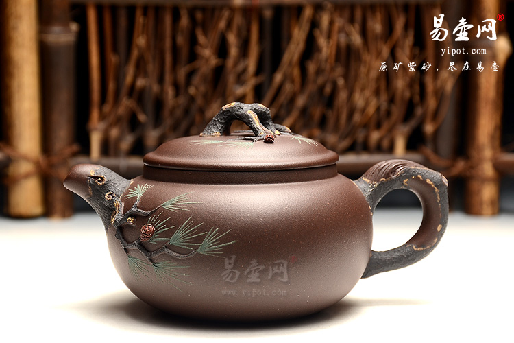 杨立平紫砂壶艺术，松针壶图片，花器紫砂壶