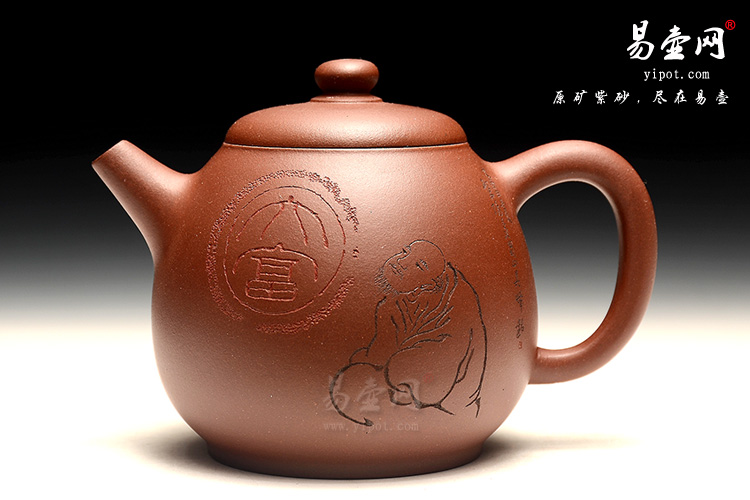 宜兴李娅紫砂壶，新品慕古壶图片，精致紫砂壶茶具