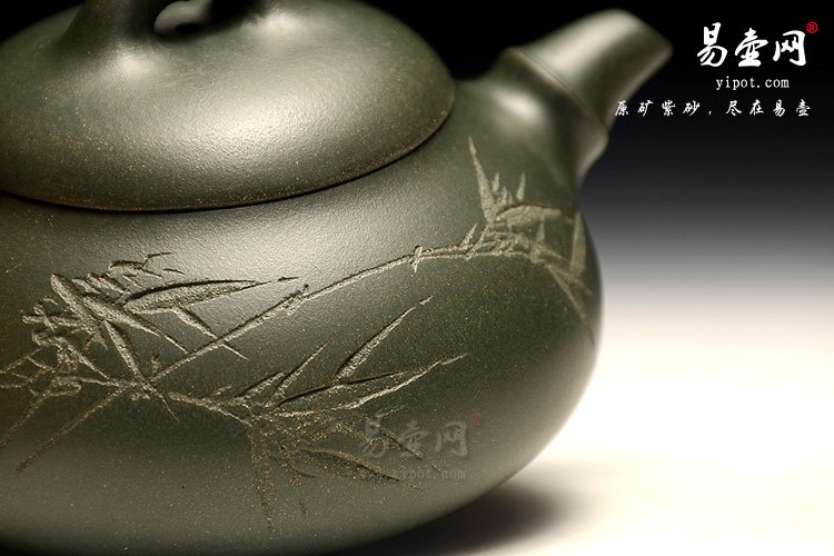 宜兴紫砂壶，陈顺根紫砂壶，竹节石瓢壶图片