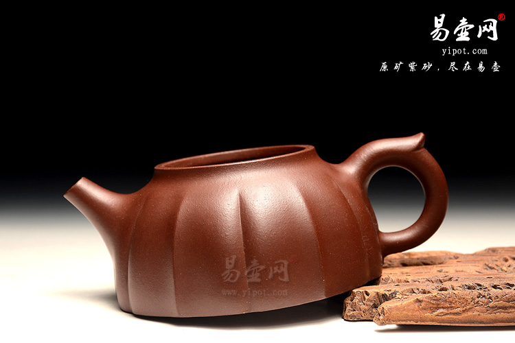 宜兴紫砂壶，陈顺根紫砂壶，菱花壶图片，高档紫砂壶茶具