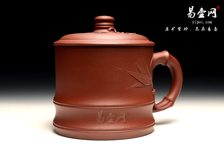 冯盘军紫砂竹段盖杯图片