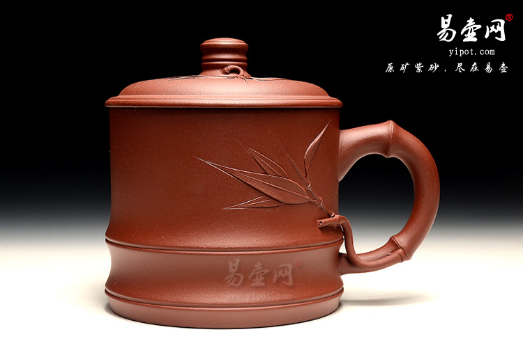 冯盘军紫砂竹段盖杯图片