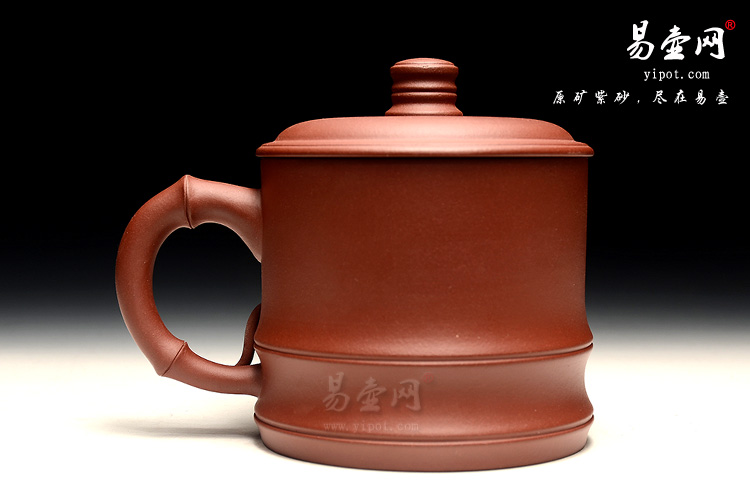 冯盘军紫砂竹段盖杯图片