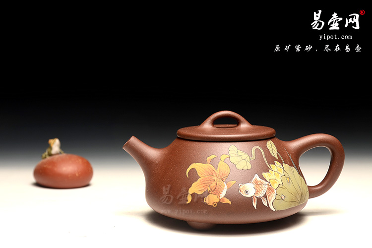宜兴紫砂壶，丁小明石瓢壶图片